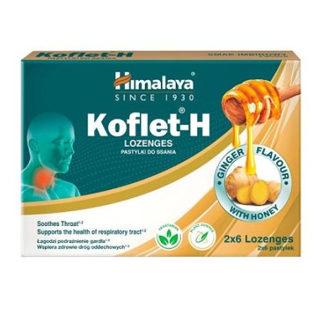 HIMALAYA KOFLET-H 12 PASTYLEK IMBIROWYCH DO SSANIA
