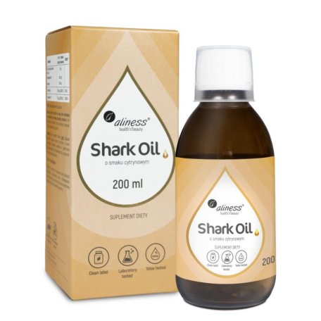 Aliness Shark Oil + Wit A , Wit.D3 200 ml smak cytrynowy