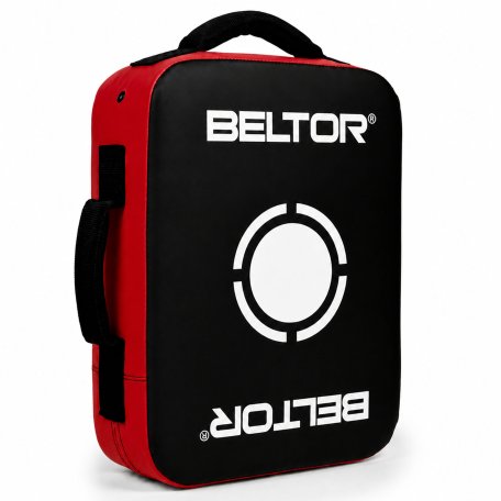 BELTOR OWALNA TARCZA TRENINGOWA DO KOPNIĘĆ MMA BOKS K1 KARATE 44x35 cm HARD