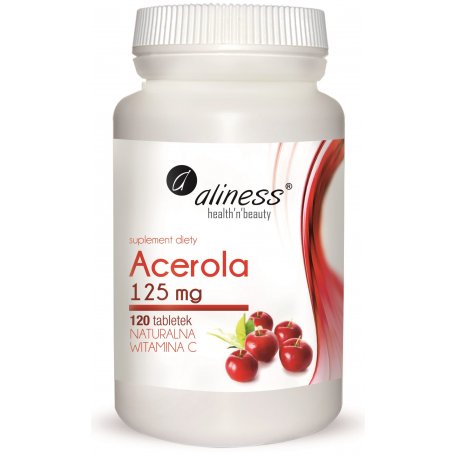 Aliness Acerola 125mg x 120 tab. Naturalna Vitamina C