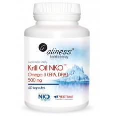 Aliness Krill Oil NKO Omega 3 z Astaksantyną, 500 mg 60 kaps